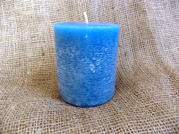 Blue Blueberry Pillar Candle